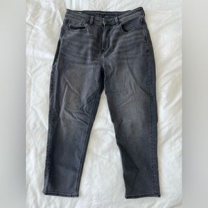 AE Black Stretch High-Waisted Ankle Straight Jean Women's Size 8 X-Short